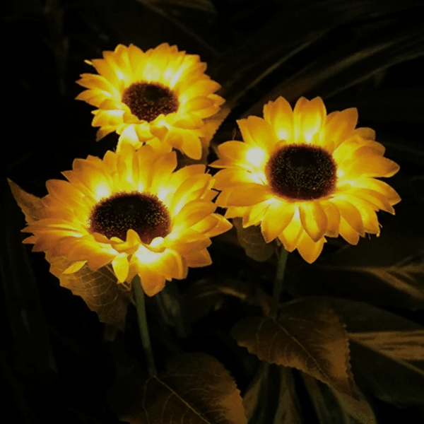 Solar Sunflower Garden Lights