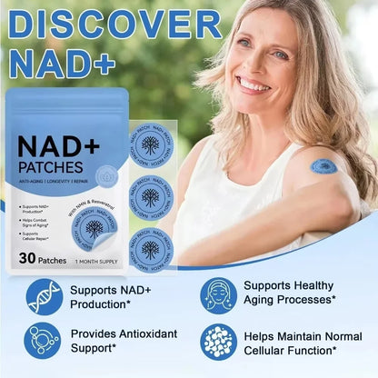 30PCS NAD+ Body Management Patch Easy To Use Skin Friendly Daily Body Care Support Sticker For Daily Wellness Use