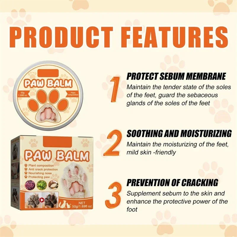 Dog Paw Balm Pet Paw Moisturizing Natural Cream Dog Cat Paw Wax &  Pet Nose Balm Protectors Pet Supplies