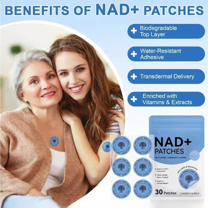 30PCS NAD+ Body Management Patch Easy To Use Skin Friendly Daily Body Care Support Sticker For Daily Wellness Use