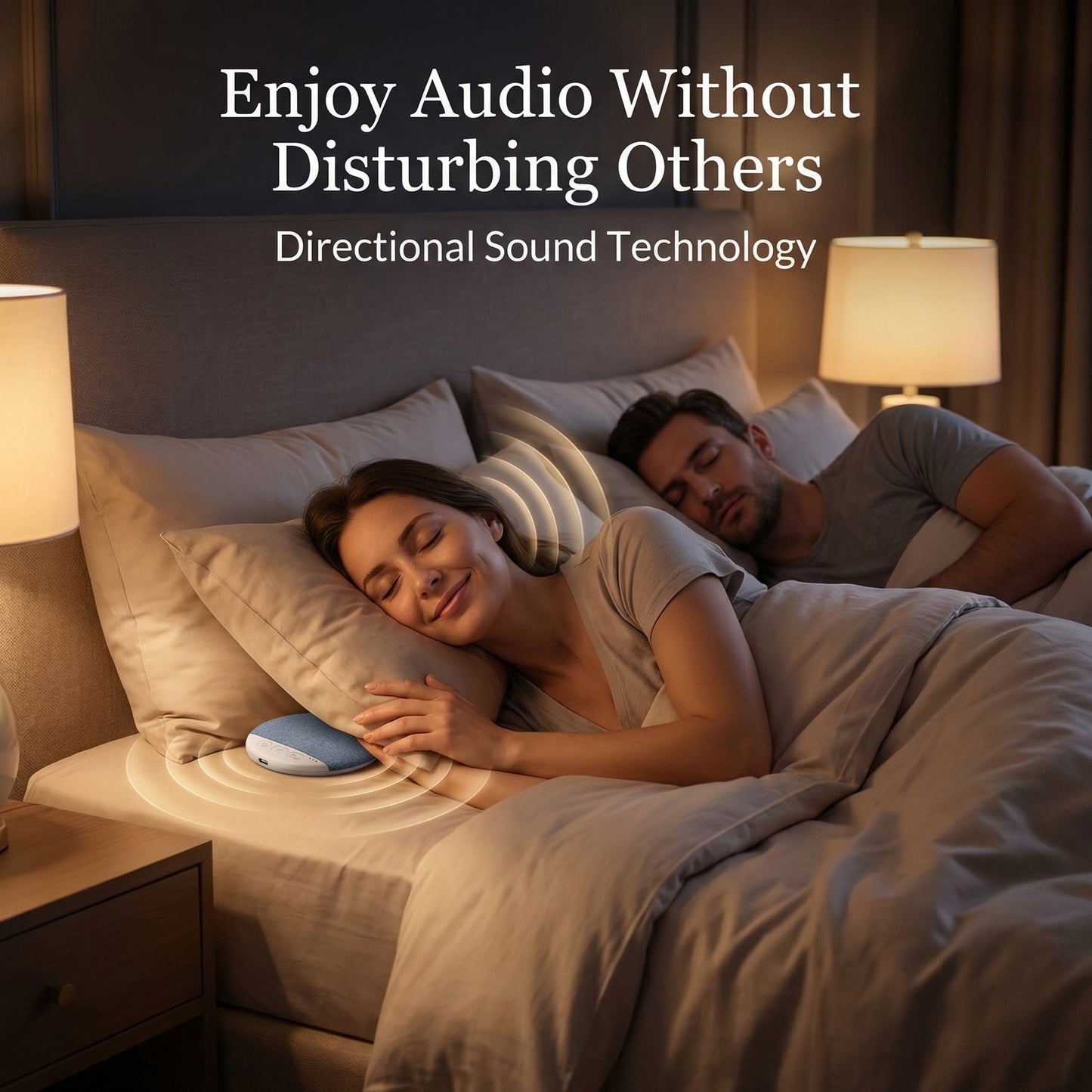 Mini Sleeping Bluetooth 5.4 Speaker Under Pillow Sound Machine With White Noise, 30/60/90 Min Timers, HiFi Stereo Sound