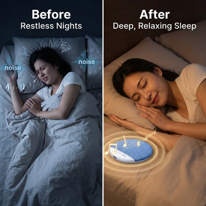 Mini Sleeping Bluetooth 5.4 Speaker Under Pillow Sound Machine With White Noise, 30/60/90 Min Timers, HiFi Stereo Sound