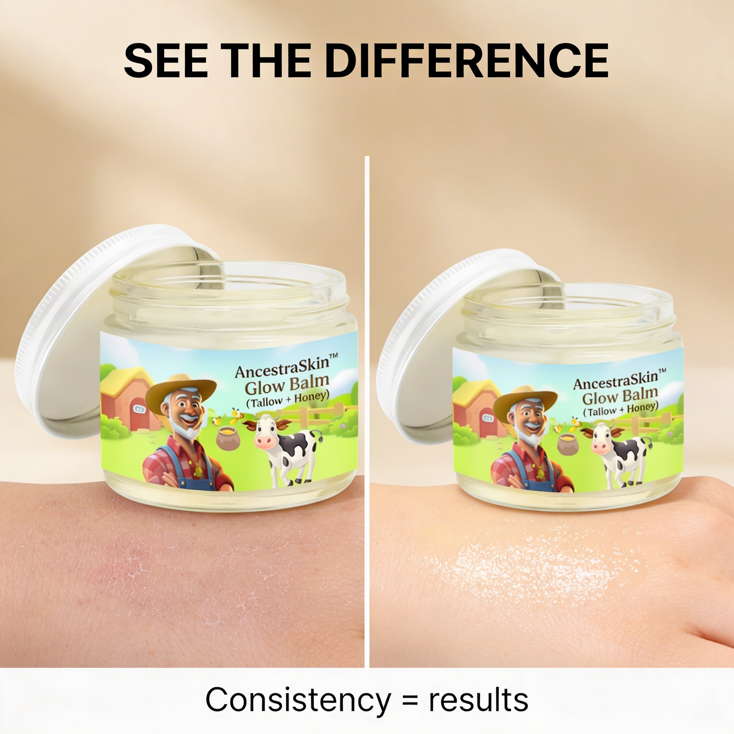 AncestraSkin™ Glow Balm (Tallow + Honey)