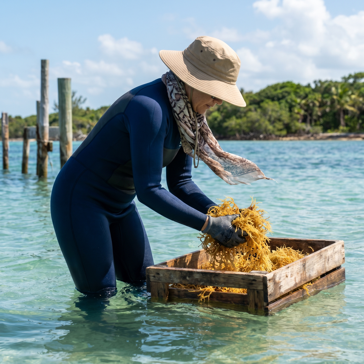 Ocean harvesting of wildcrafted sea moss